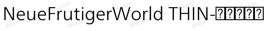 NeueFrutigerWorld THIN字体转换